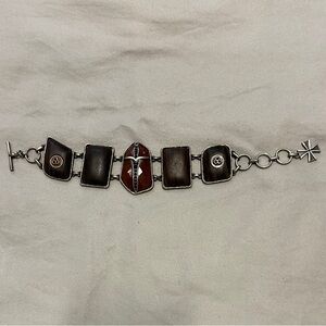 Lucky Brand Silver and Brown Bracelet